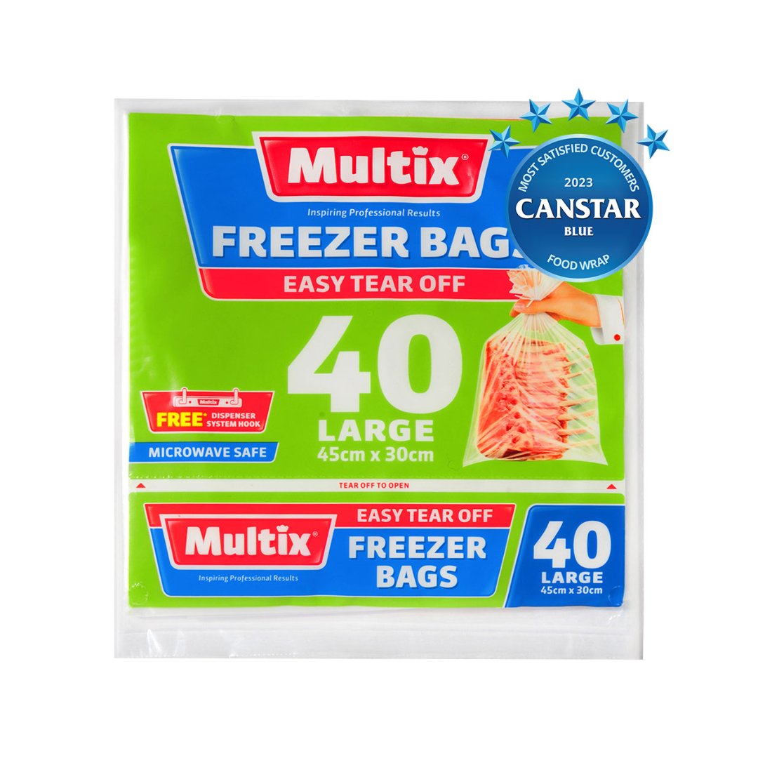 Multix Freezer Bags Tear Off Large 40 Pack