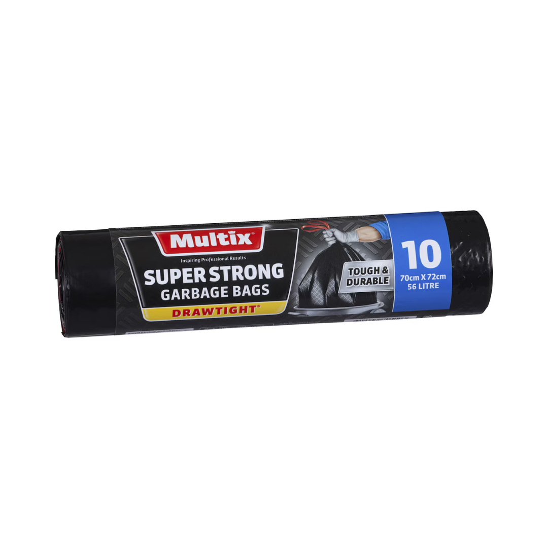 Multix Super Strong Garbage Bags 70 x 72cm 56L 10 Pack