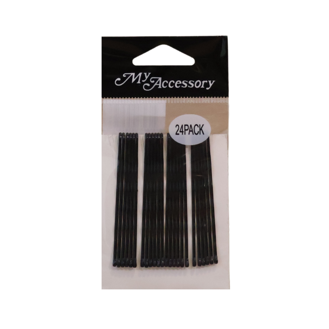 My Accessory Bobby Pins Long Black 24 Pack