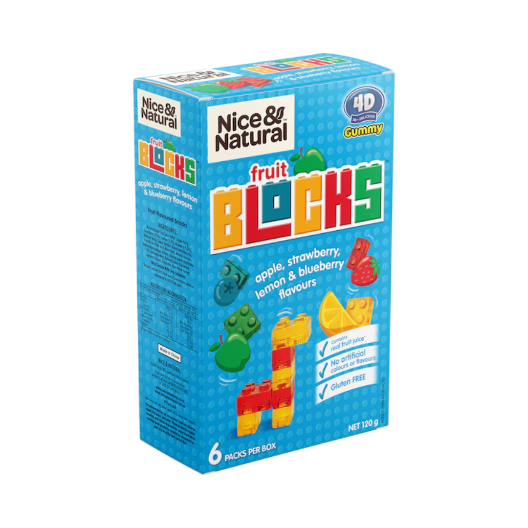 Nice & Natural 4D Fruit Blocks 6 Pack 120g