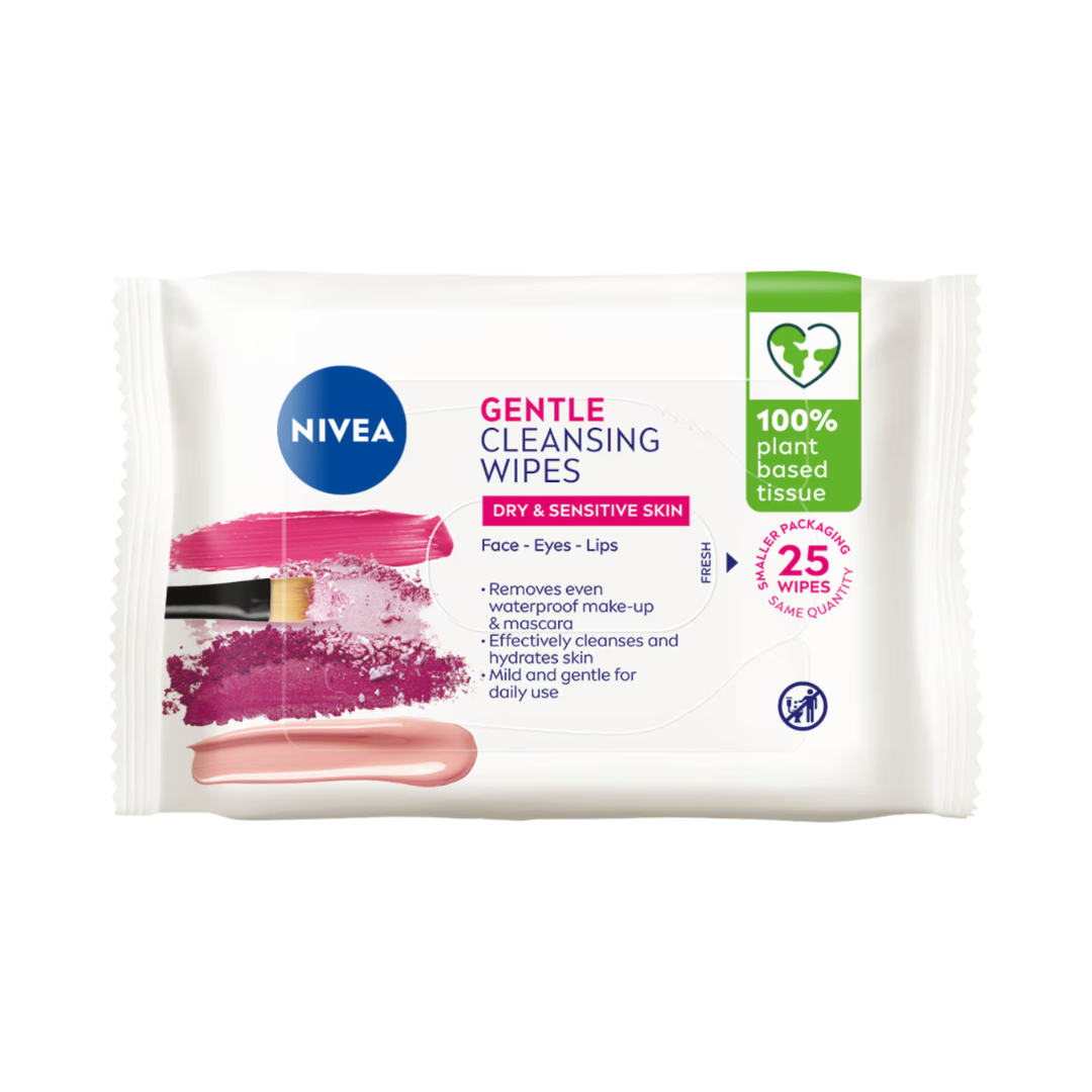 Nivea Cleansing Wipes Dry & Sensitive Skin 25 Pack