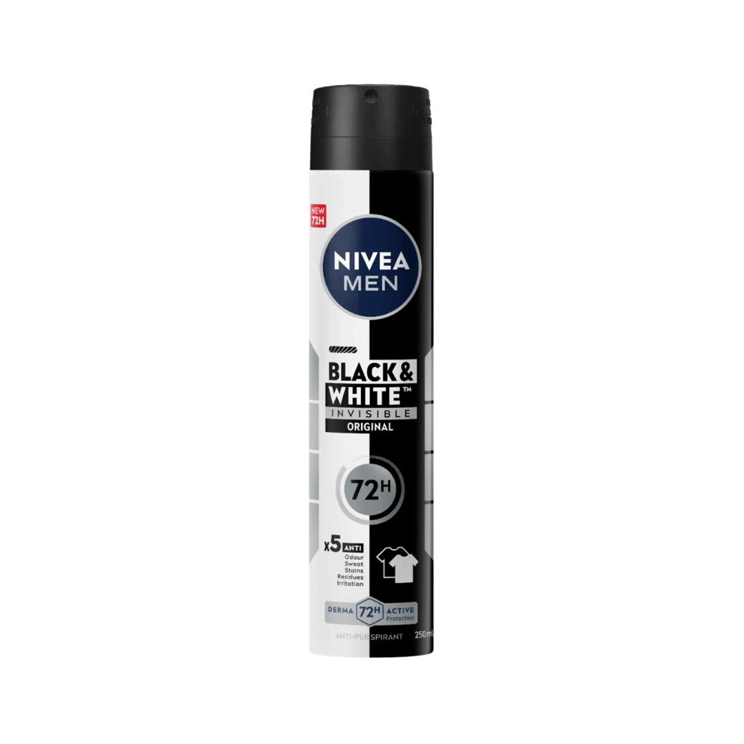 Nivea Men Black & White Invisible Deodorant Spray 250ml