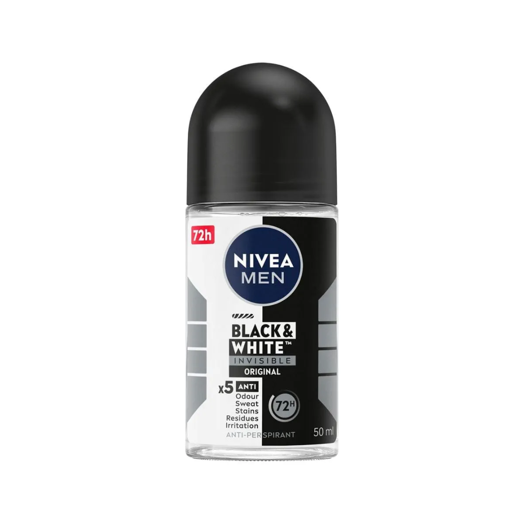 Nivea Men Black & White Roll On Antiperspirant Deodorant 50ml