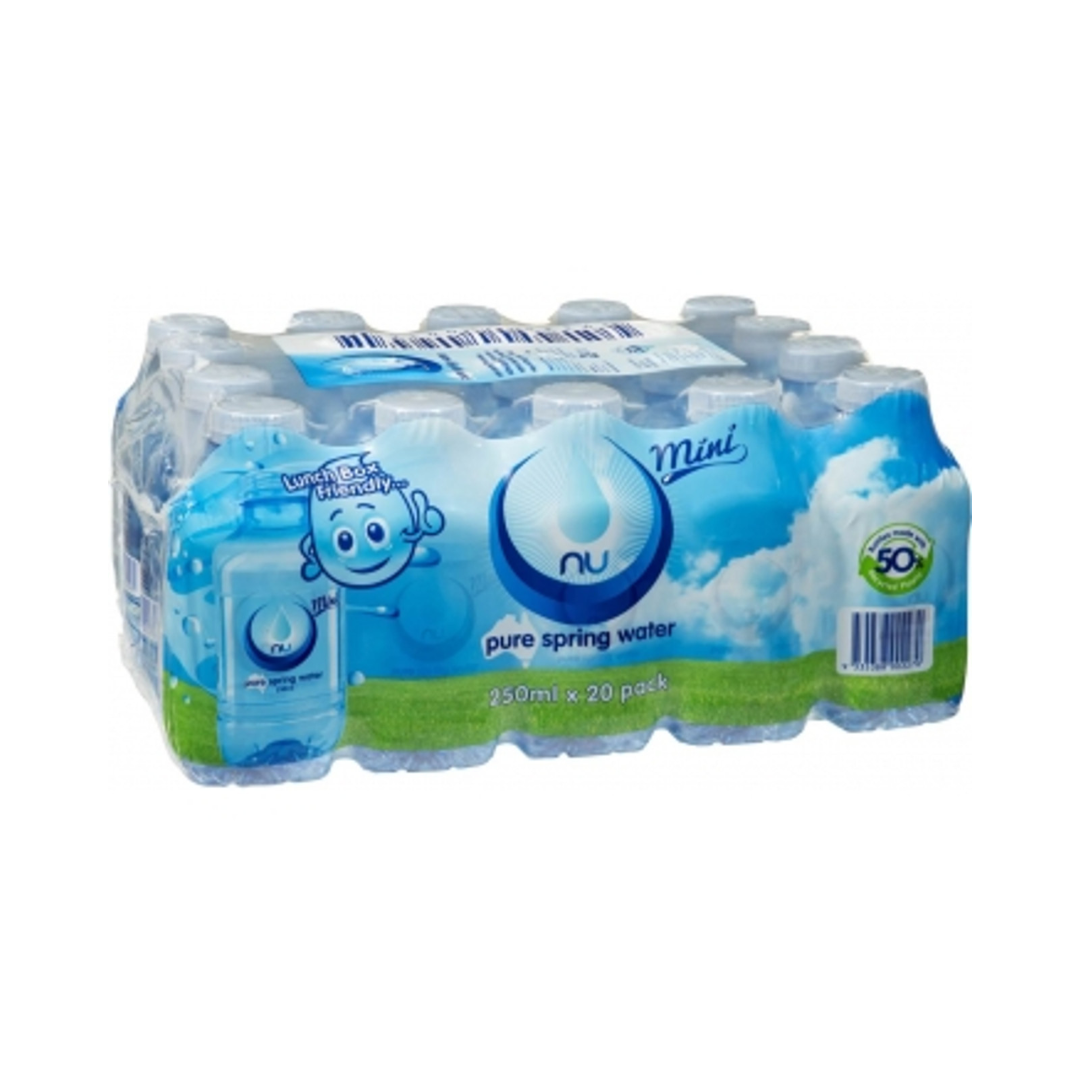 Nu Pure Spring Water 250ml x 20 Pack