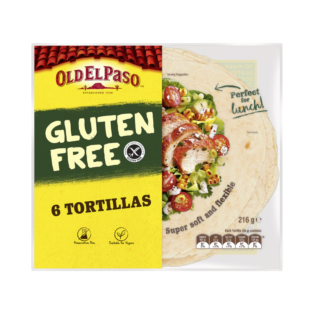 Old El Paso Gluten Free Tortilla Fajitas 216g