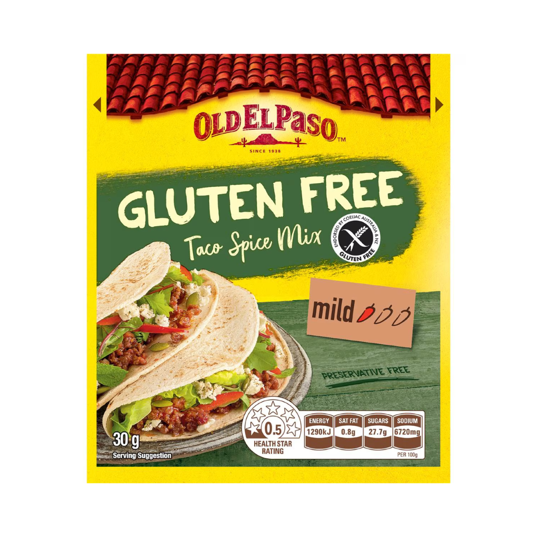 Old El Paso Taco Spice Mix Gluten Free Mild 30g