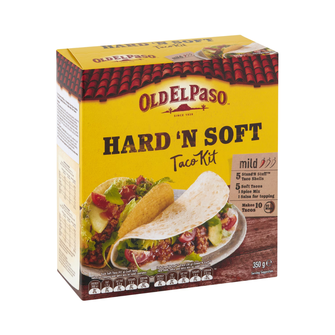 Old El Paso Taco Kit Hard & Soft 350g