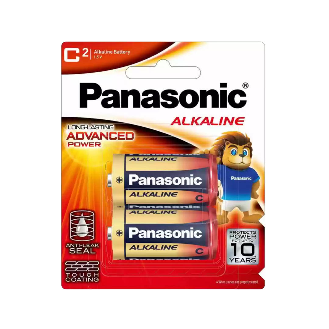 Panasonic Alkaline Batteries Size C 2 Pack