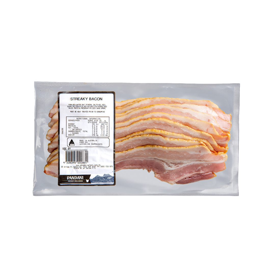 Pandani Streaky Bacon 400g