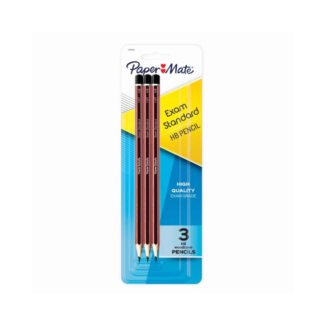 Papermate Woodcase Pencils HB 3 Pack