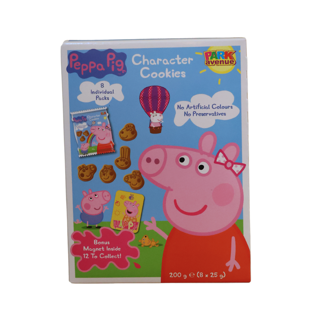 Park Ave Peppa Pig Character Cookies 8Pk 200g