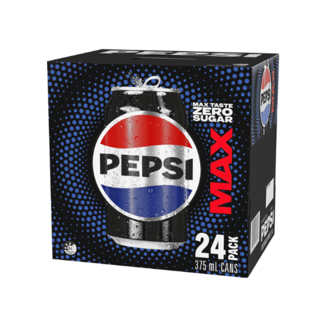 Pepsi Max No Sugar Cans  375ml 24 Pack