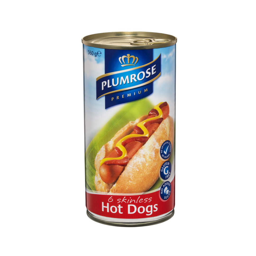 Plumrose Skinless Hot Dogs 560g