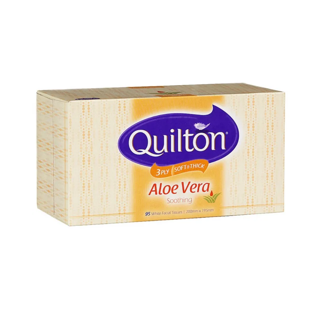Quilton 3ply 95s Aloe Vera Facial Tissues