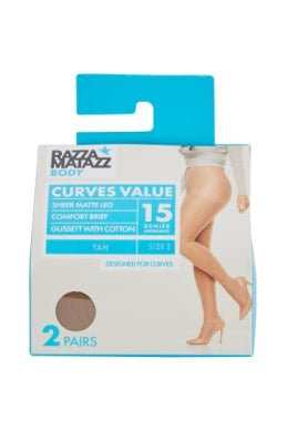 Razzamatazz Curves Value Tan Size 2