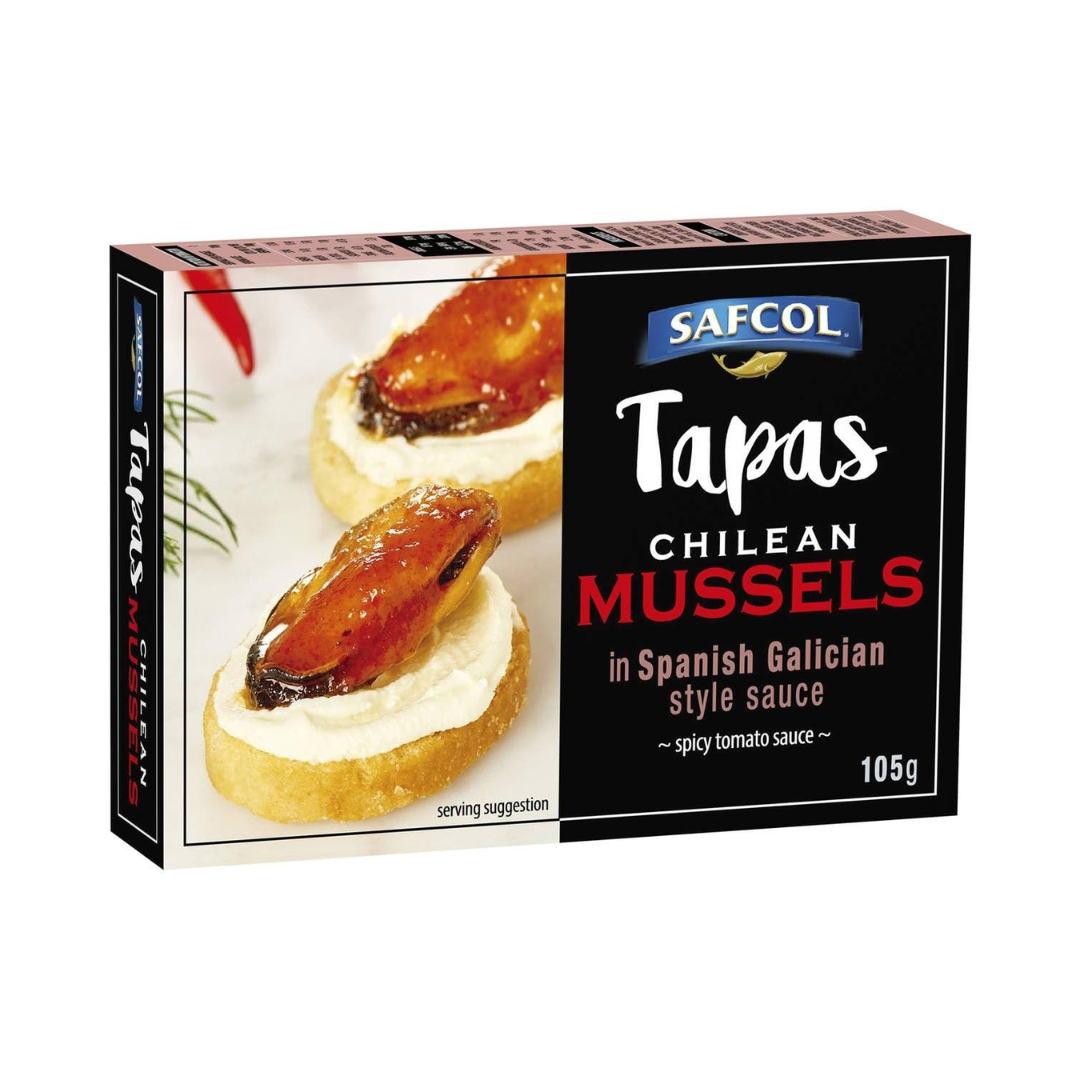 Safcol Tapas Chilean Mussels In Spanish Galician Sauce 105g
