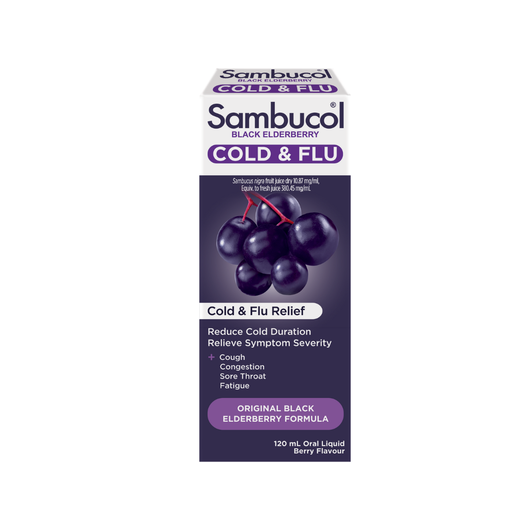 Sambucol Cold & Flu Liquid Elderberry 120ml