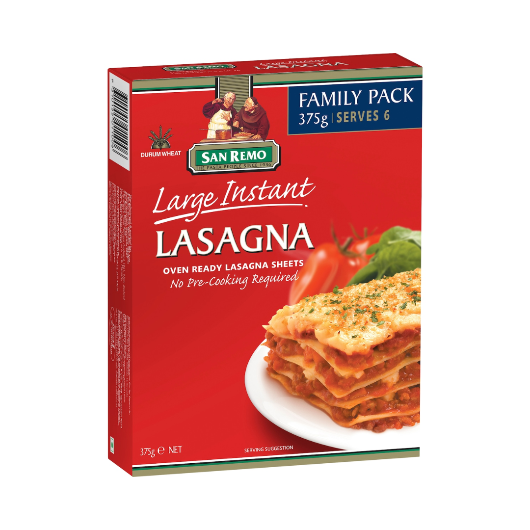 San Remo Large Instant Lasagna Sheets 375g