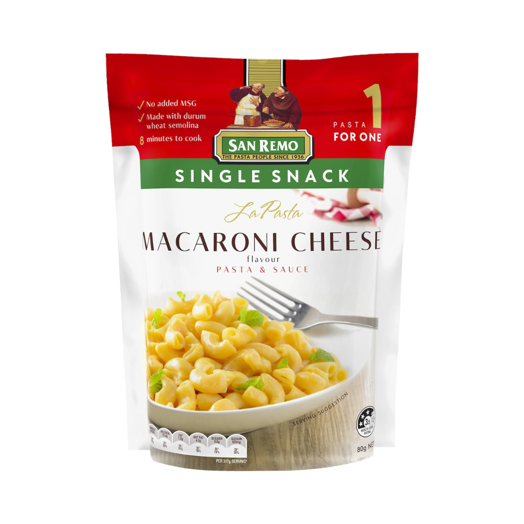 San Remo Single Snack La Pasta Macaroni Cheese 80g