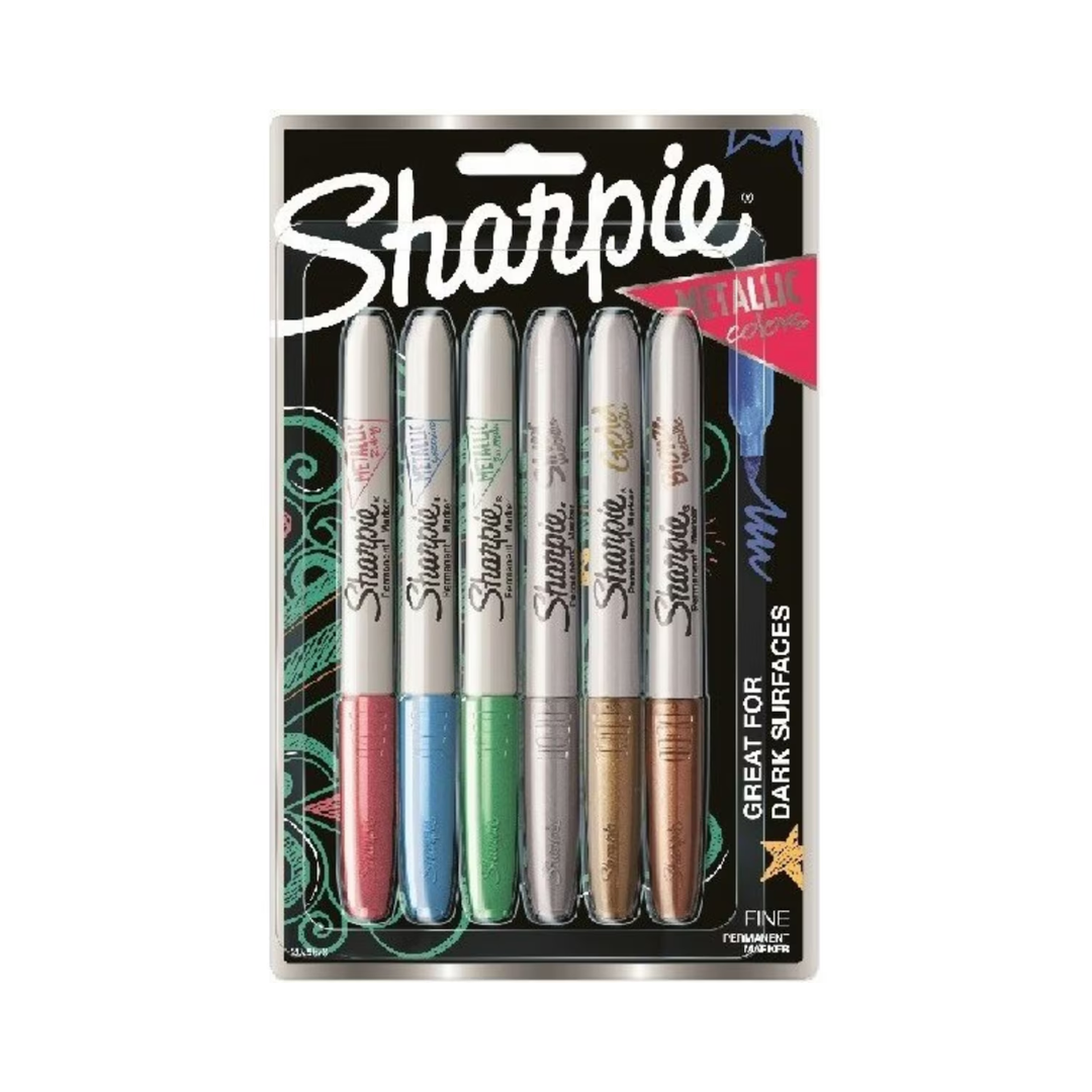 Sharpie Marker Pens Metallic 6 Pack