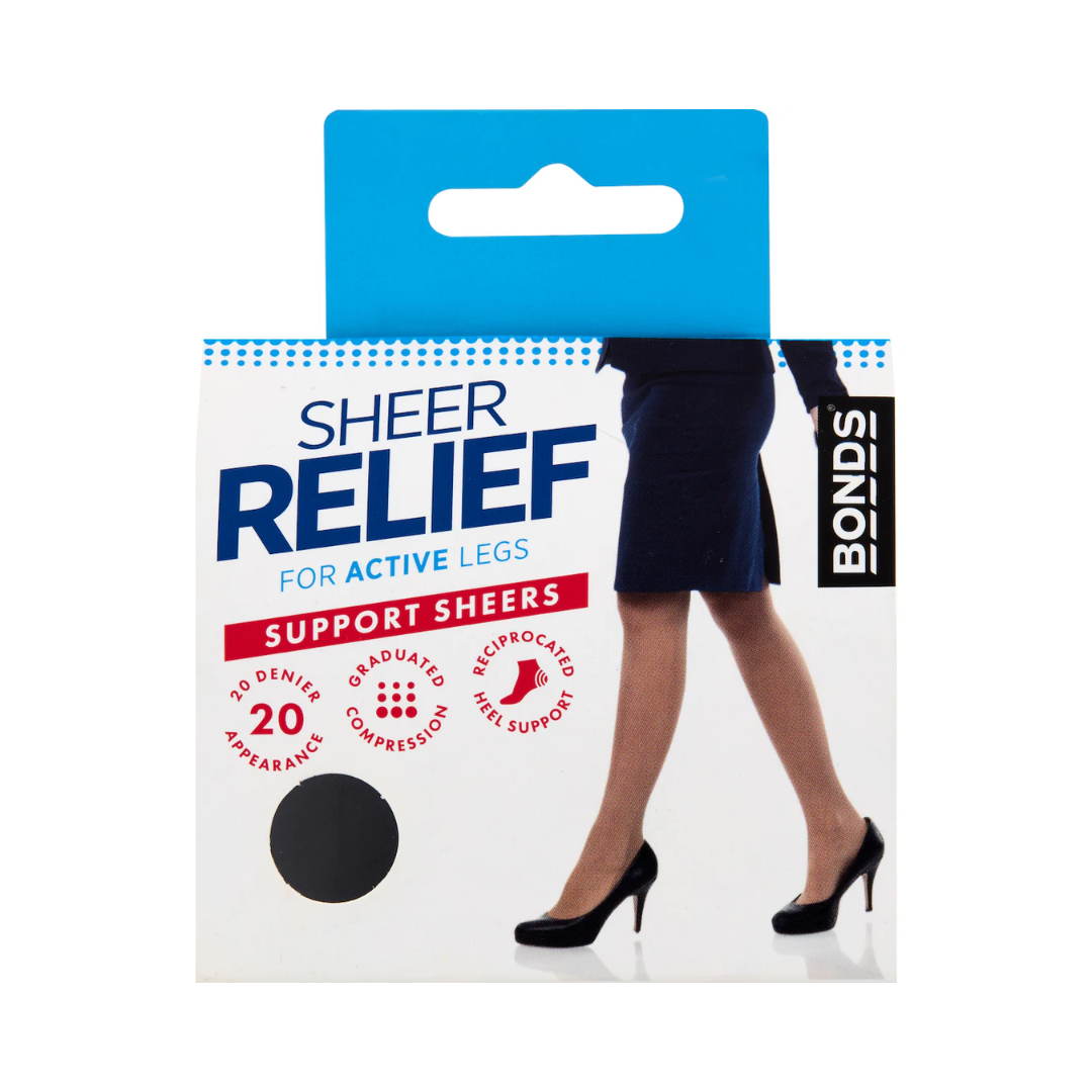 Sheer Relief Support 1pk Black Xtall
