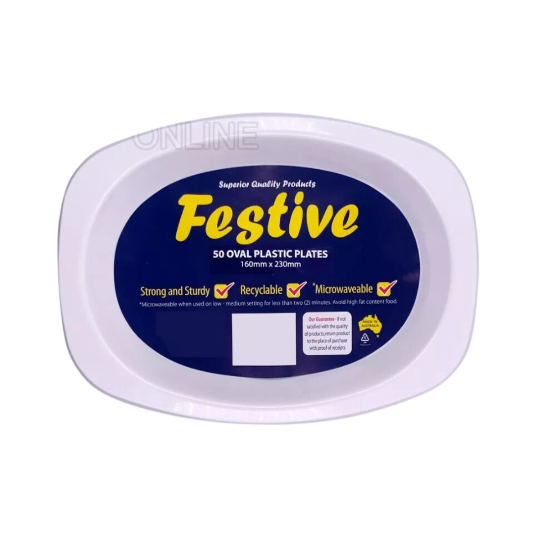 Snack Plate Oval 160mm White