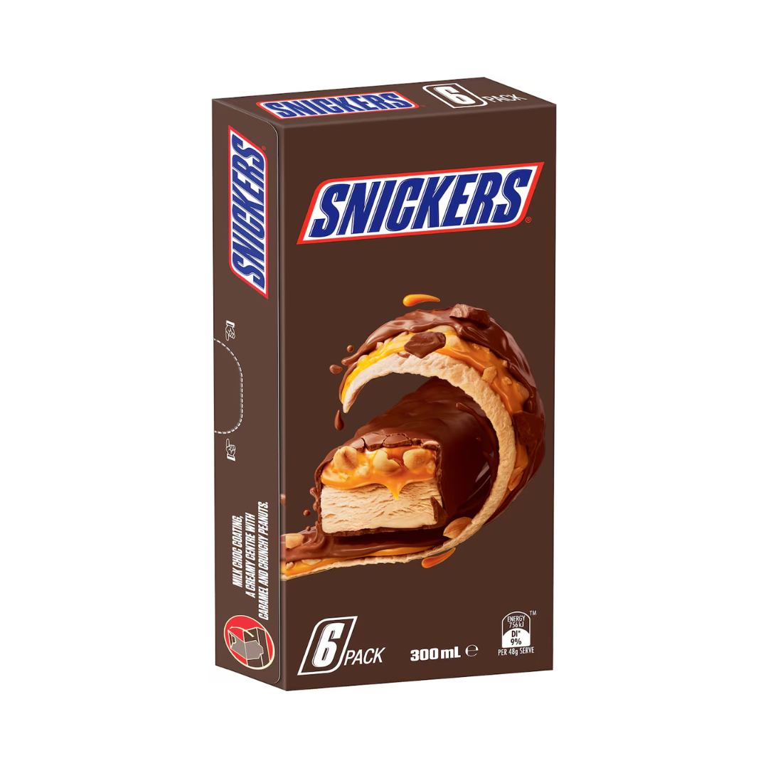 Snickers Frozen Dessert Bar 6 Pack