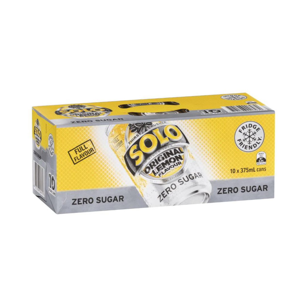 Solo Zero Sugar Cans 10x375ml pk
