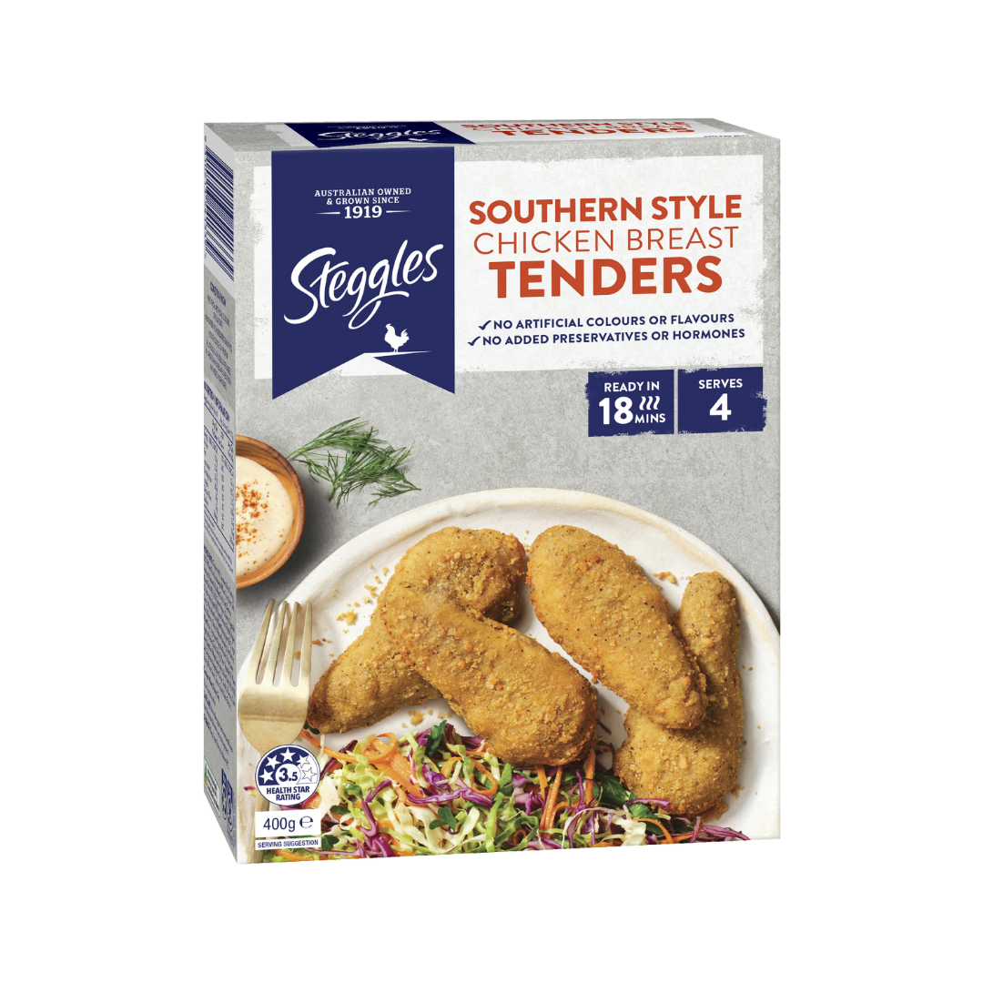 Steggles Chicken Tenders Southern Style 400g