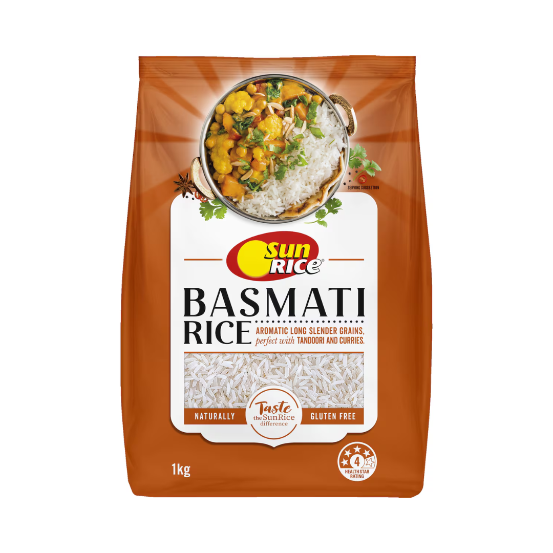 Sunrice Basmati Indian Rice 1kg