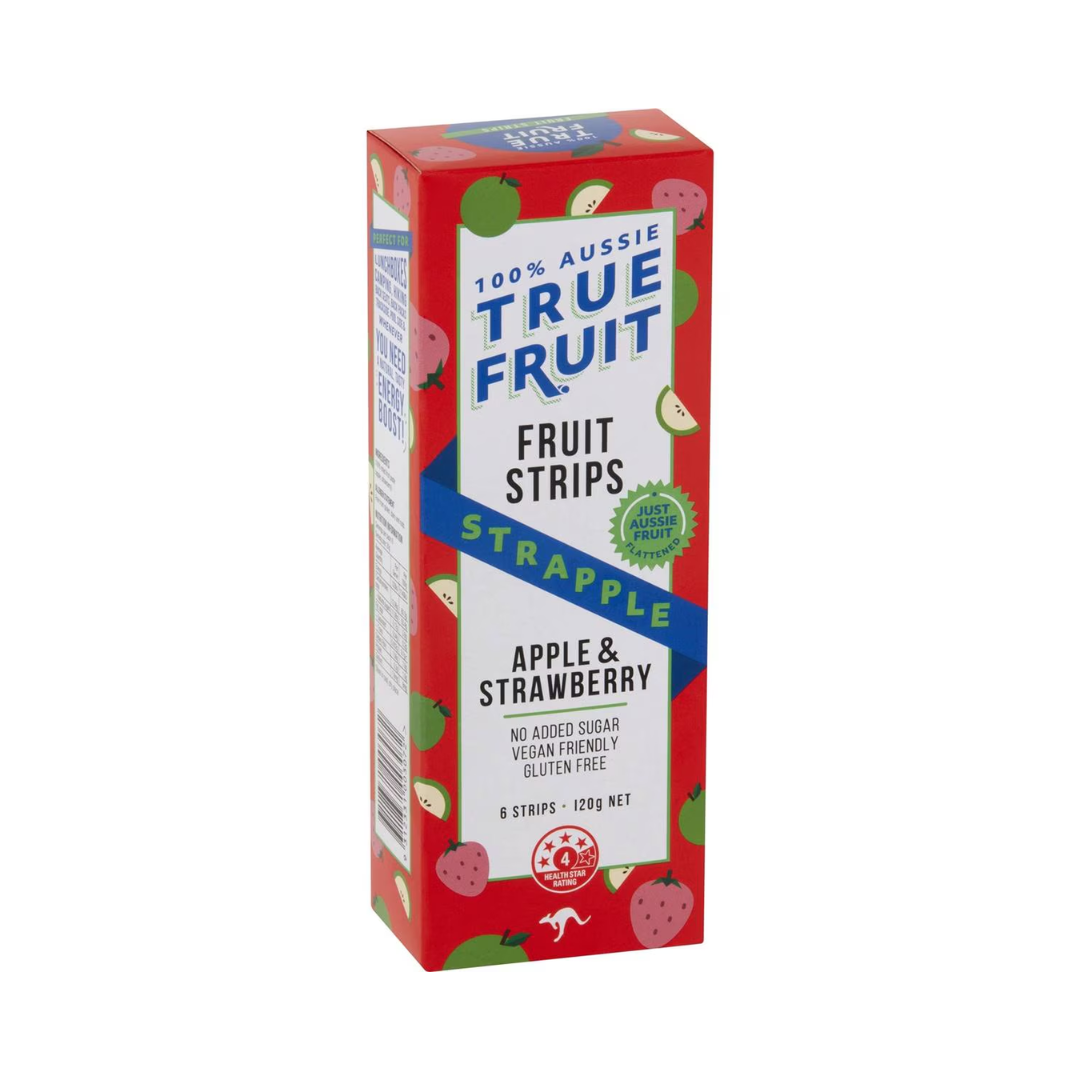 Sun Valley True Fruit Strapple Apple & Strawberry Fruit Strips 120g