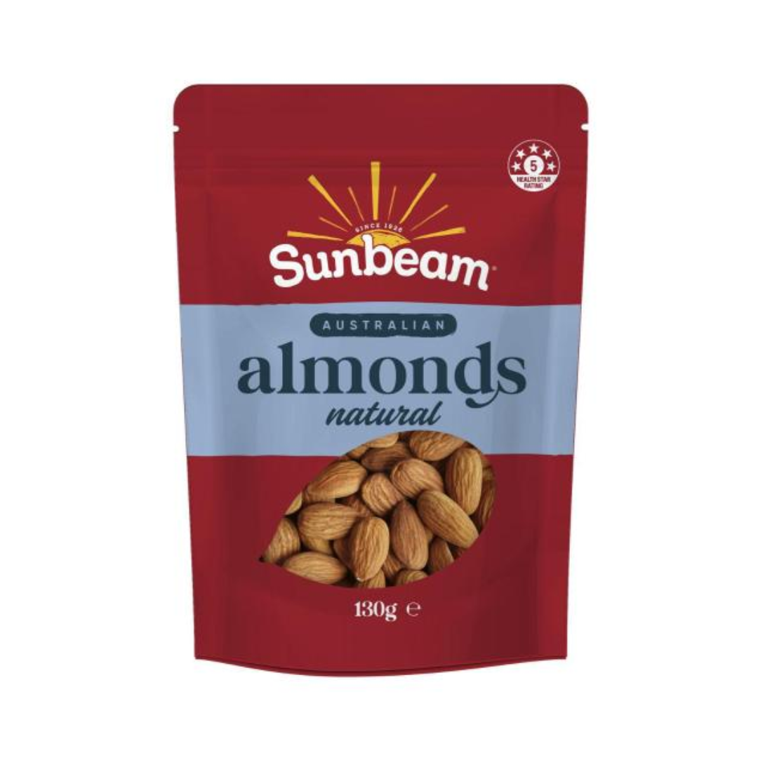 Sunbeam Australian Nuts Natural Almonds 130g
