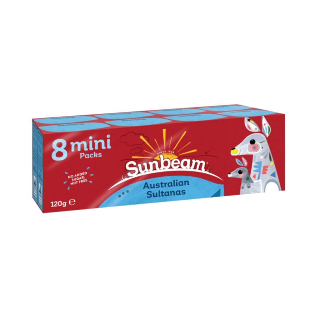 Sunbeam Australian Sultanas Mini Packs 8 x15g