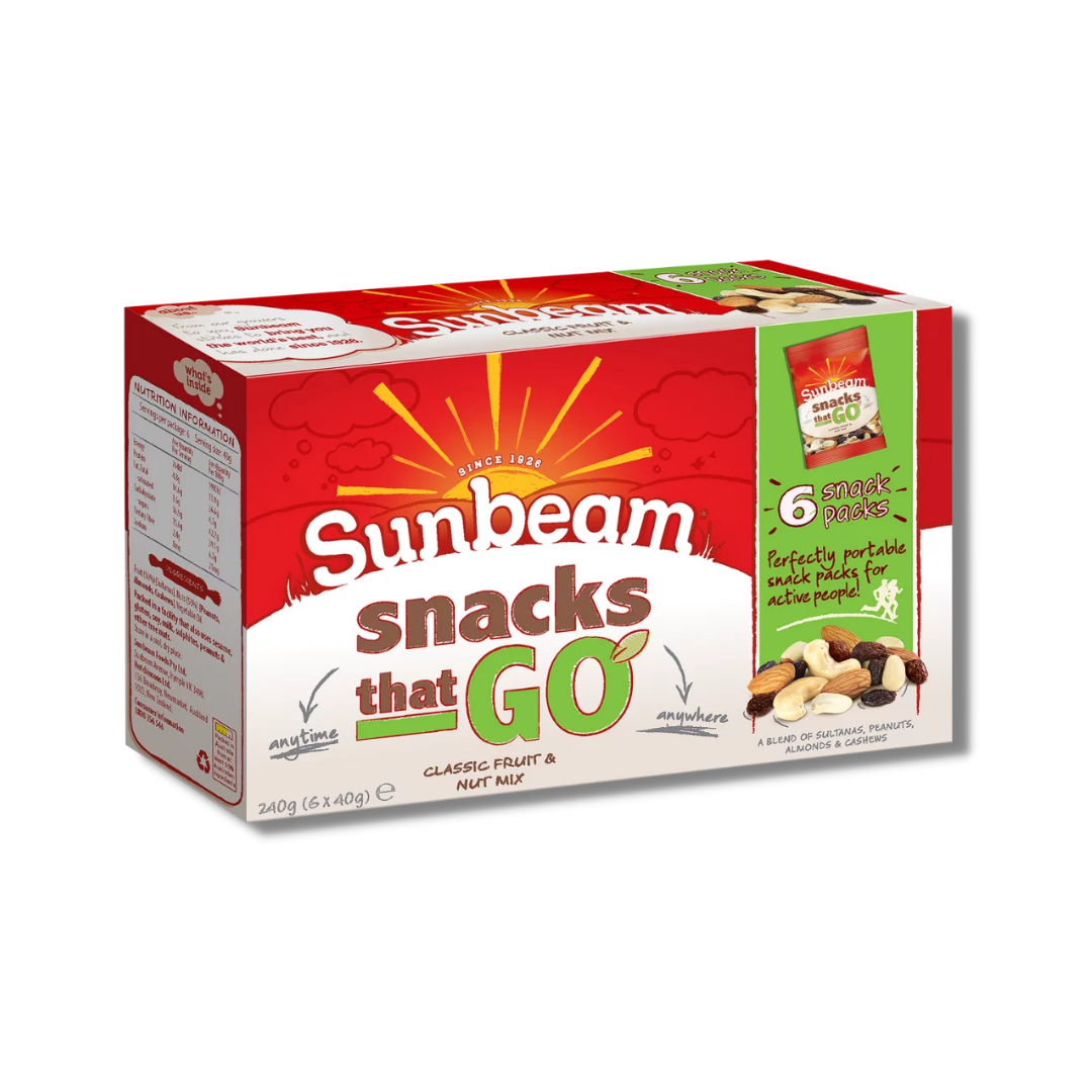 Sunbeam Snacks That Go Classic Fruit & Nut 6 x 40g