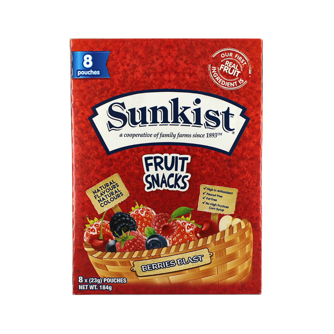 Sunkist Fruit Snacks Berries Blast 8 Pack