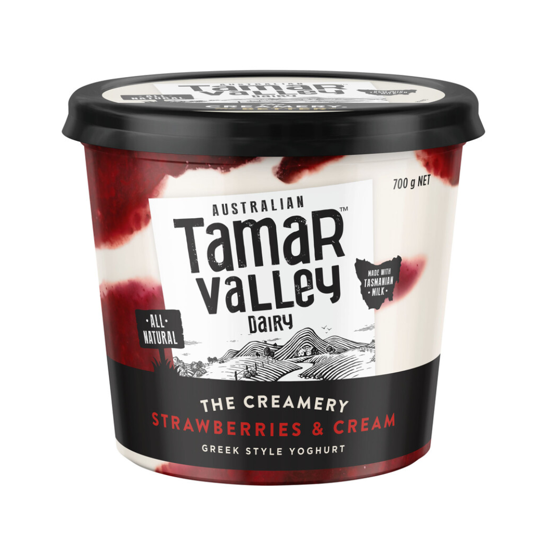 Tamar Valley Yoghurt Strawberries & Cream 700g