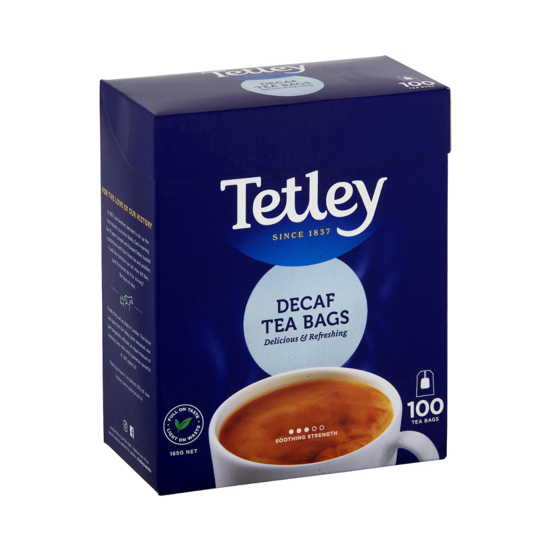 Tetley Teabags Decaffeinated 100 Pack