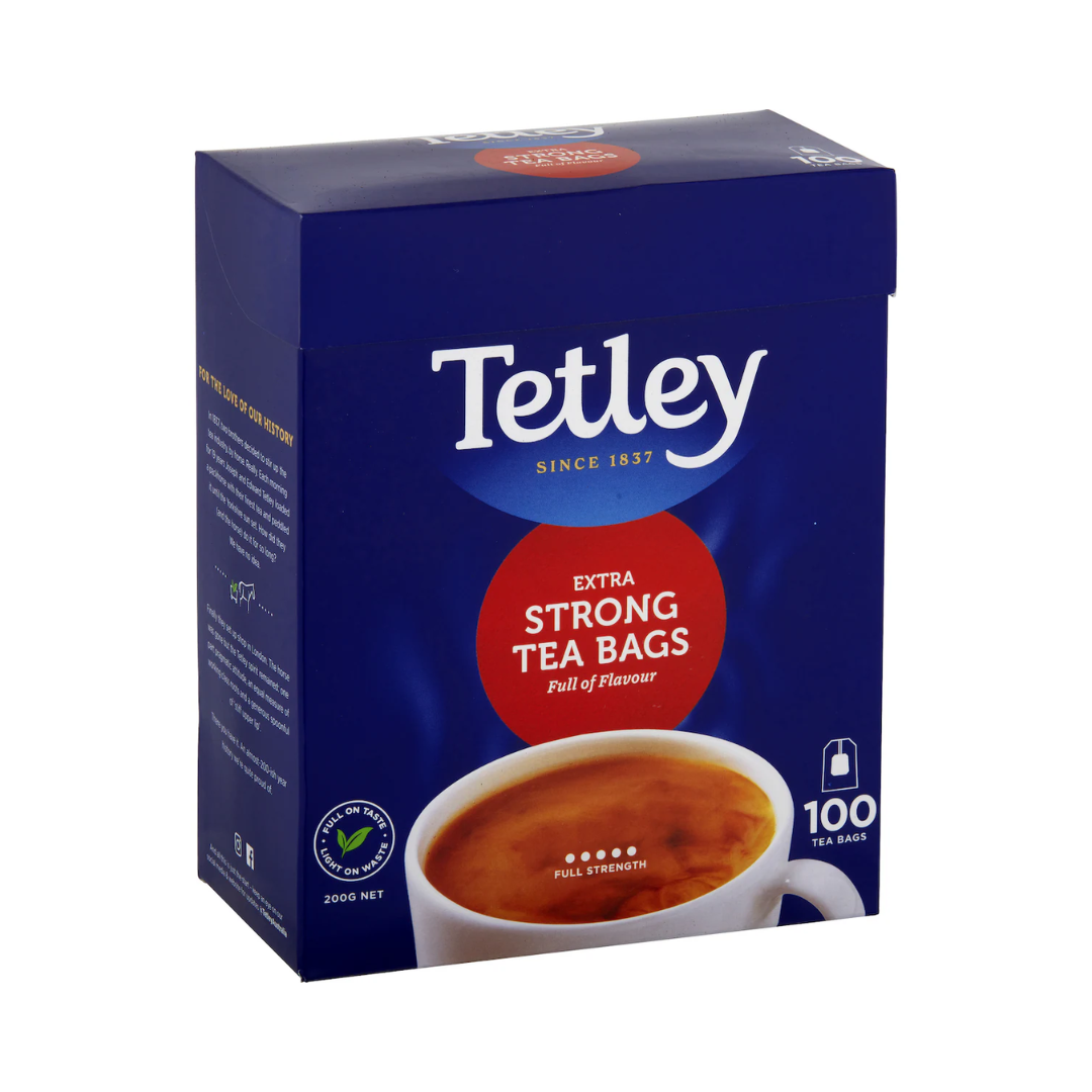 Tetley Teabags Black Extra Strong 100 Pack