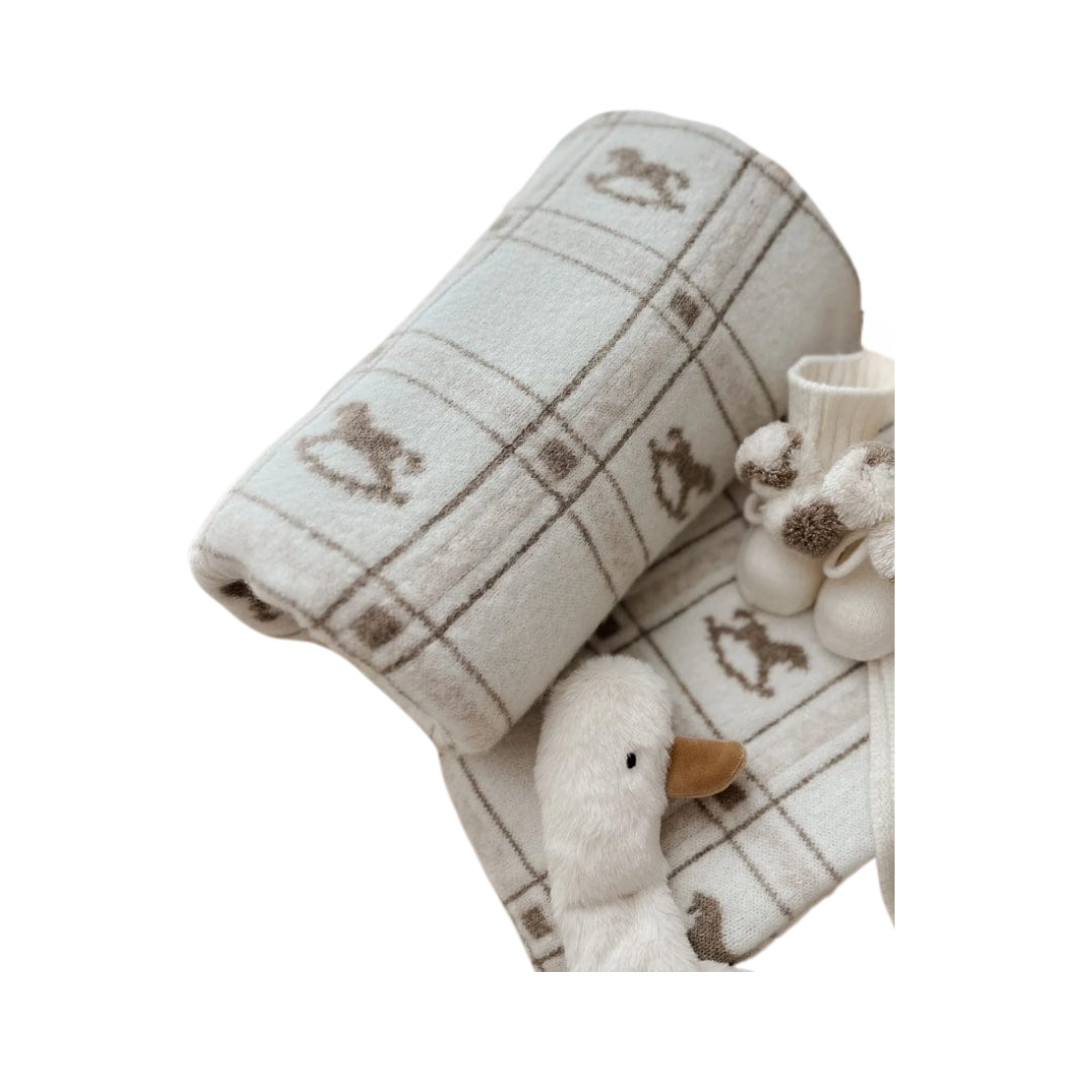 The Rocking Horse Knit Blanket