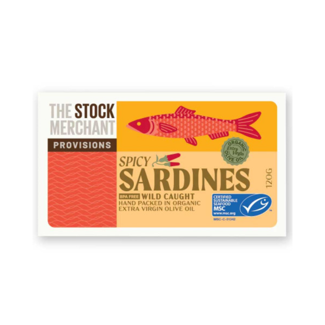 The Stock Merchant Spicy Sardines In Olive Oil 120g