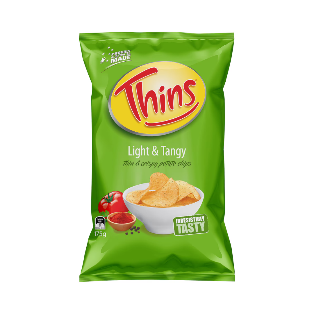 Thins Chips Light & Tangy 175g