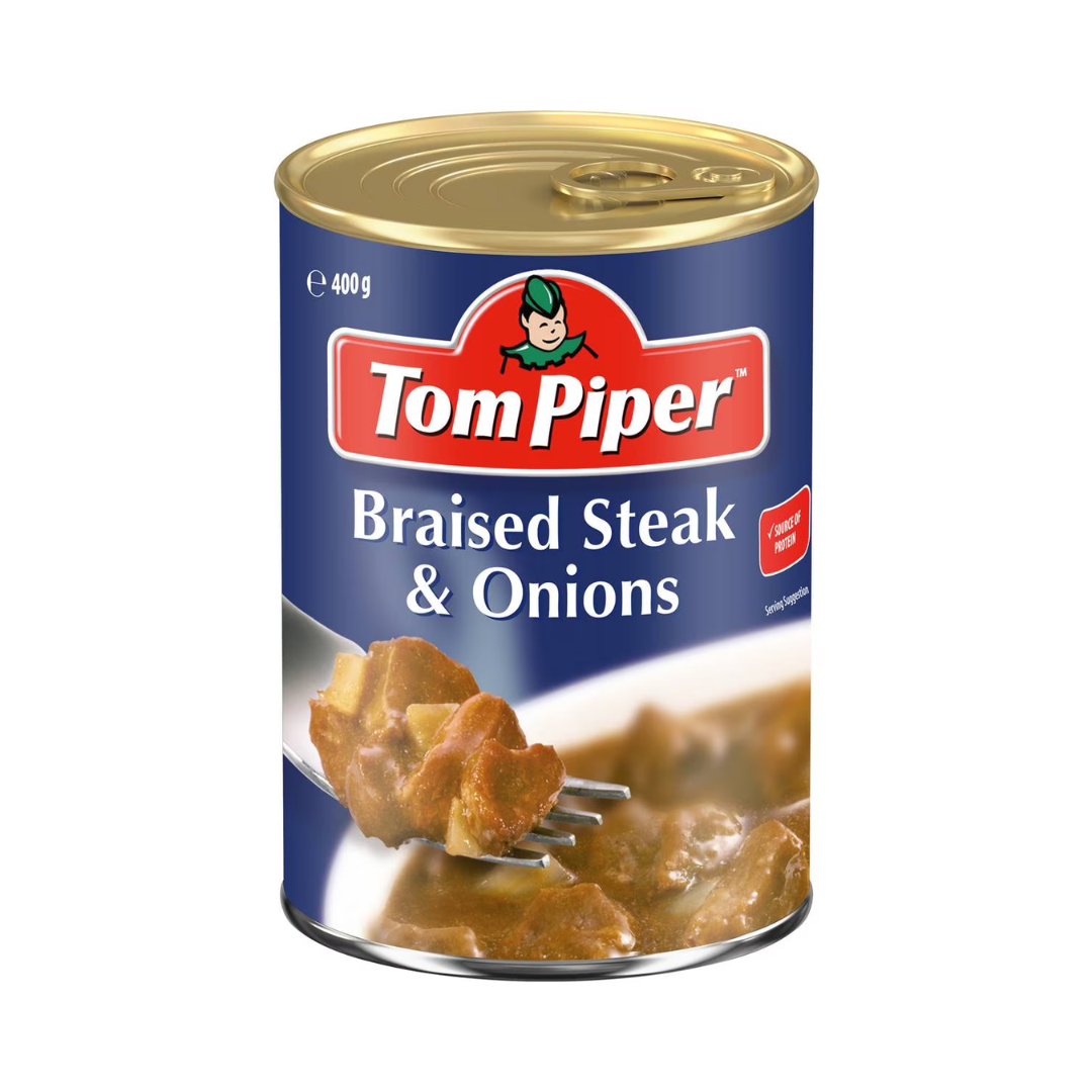 Tom Piper Braised Steak & Onions 400g