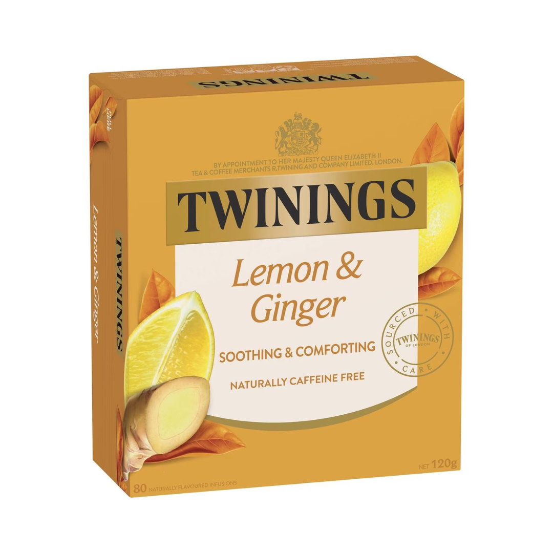 Twinings Teabags Lemon & Ginger 80 Pack
