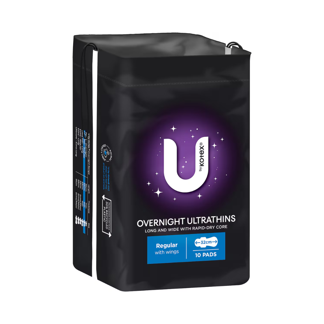 U By Kotex Ultra Thin Overnight Regular 10