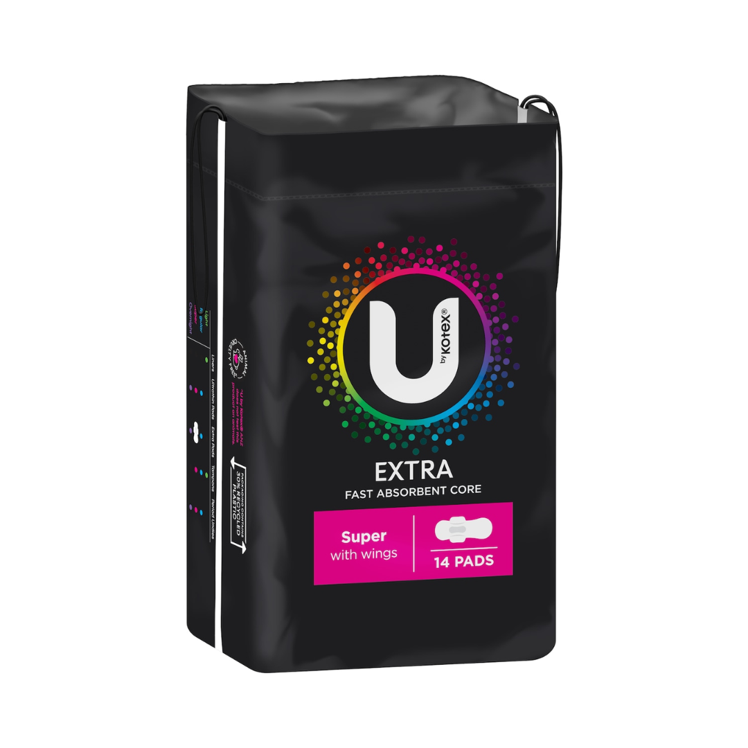 U By Kotex Maxi Pads Super Wing 14