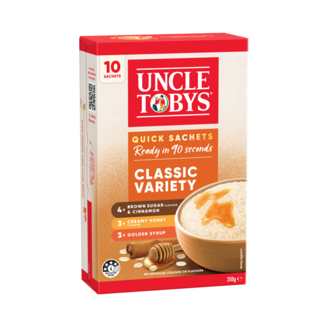 Uncle Toby's Quick Sachets Classic Variety 10 Pack
