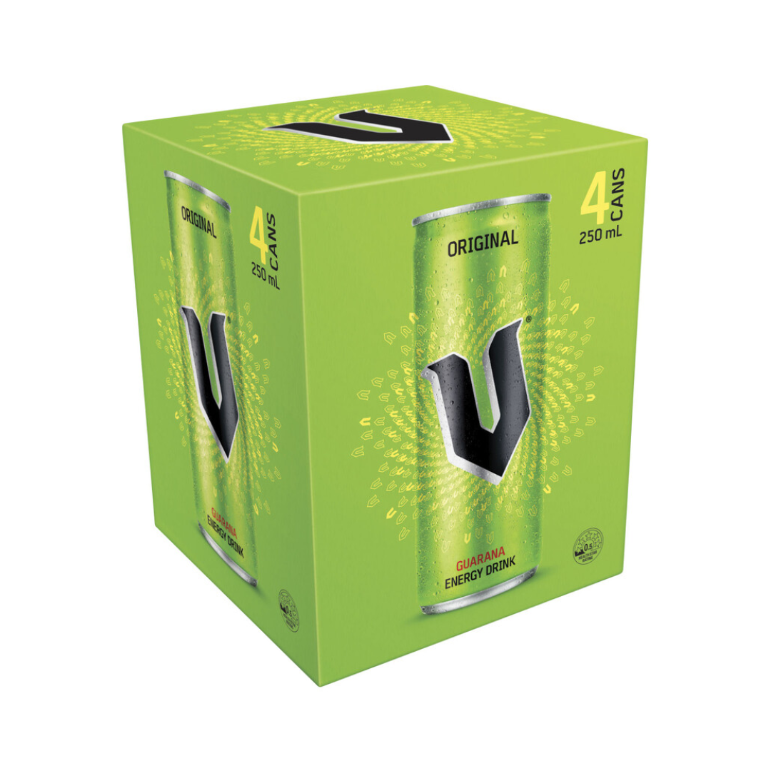 V Drink Energy Drink Original 250ml 4 Pack
