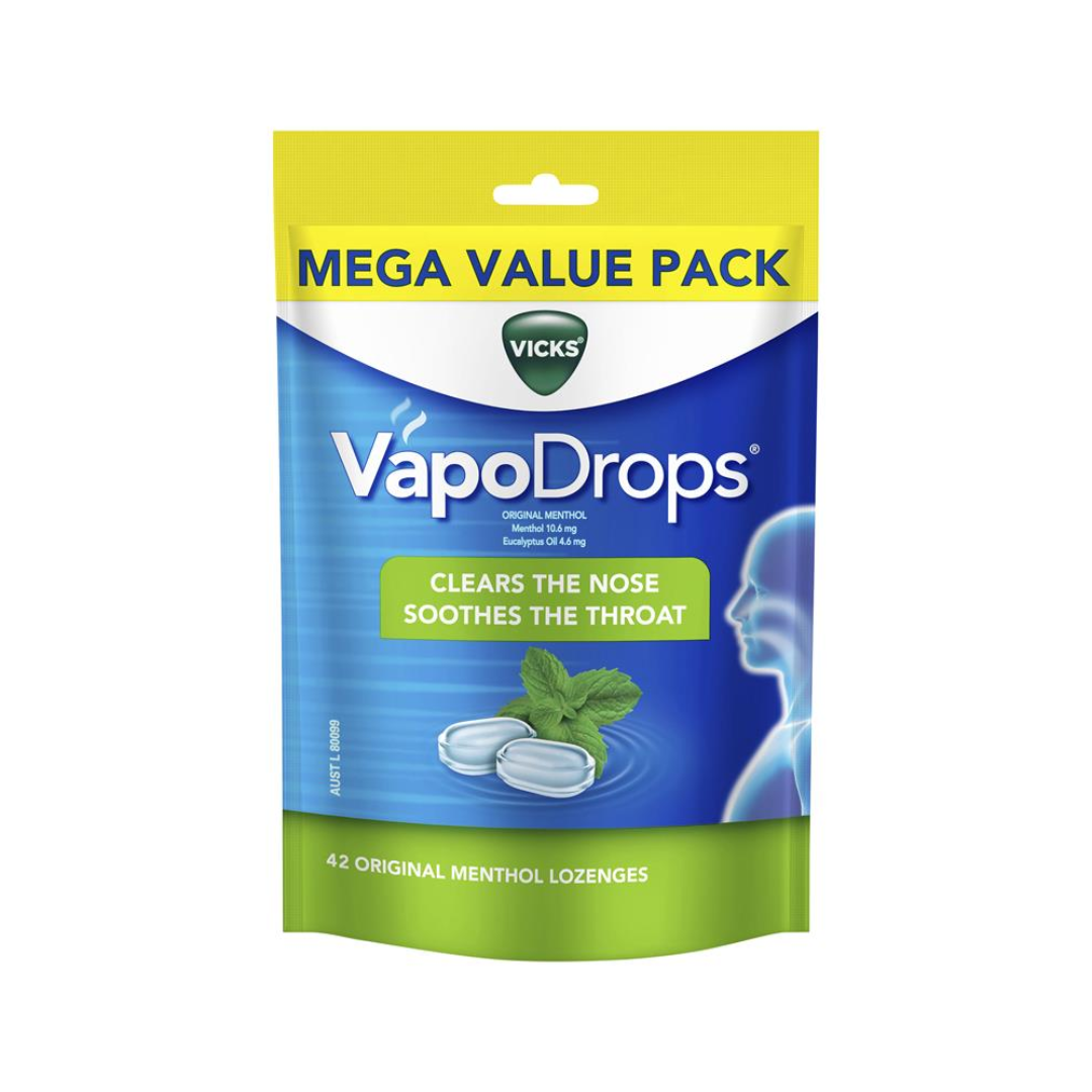 Vicks Vapo Drops Original Menthol 42 Pack