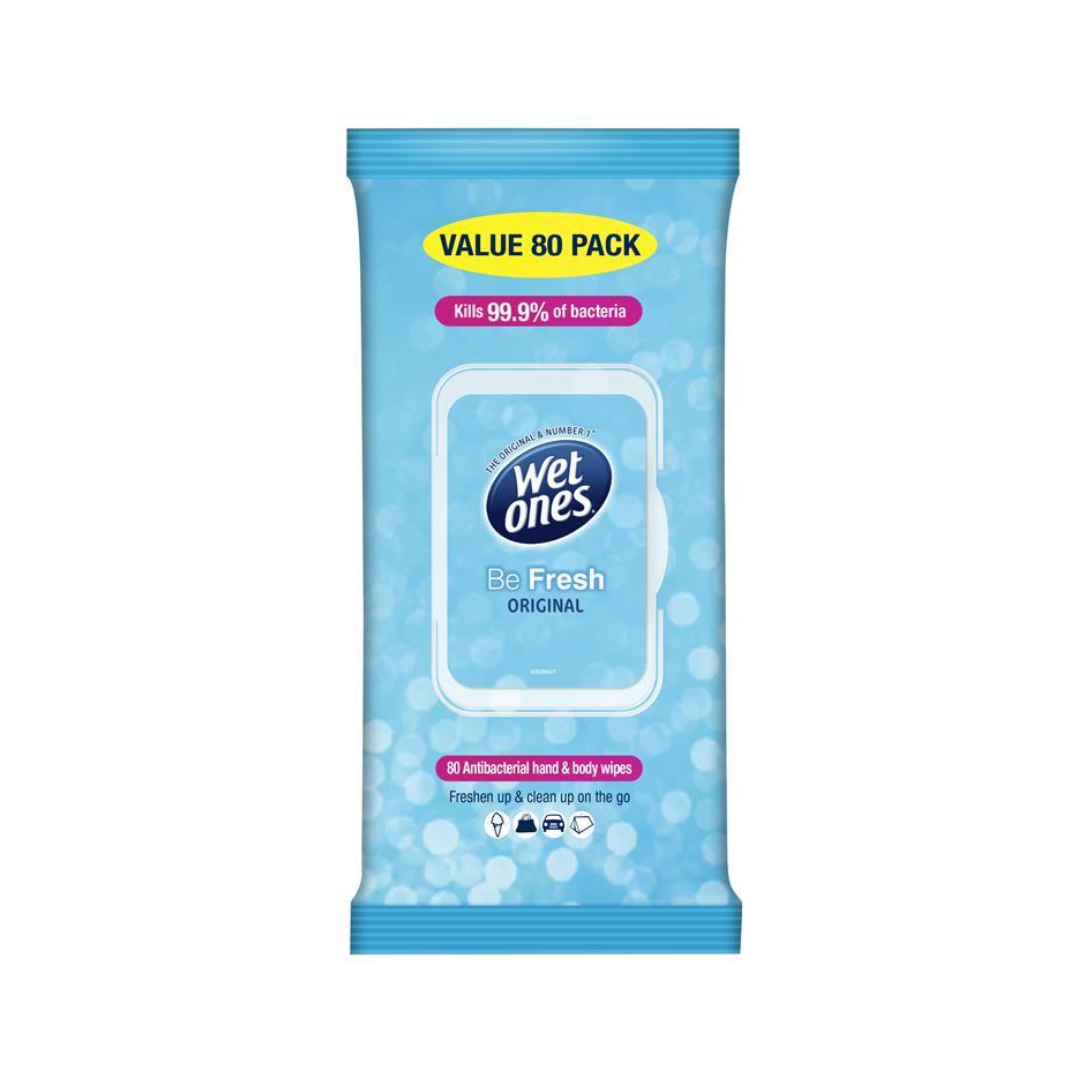 Wet Ones Antibacterial Hand Wipes Be Fresh 80 Pack