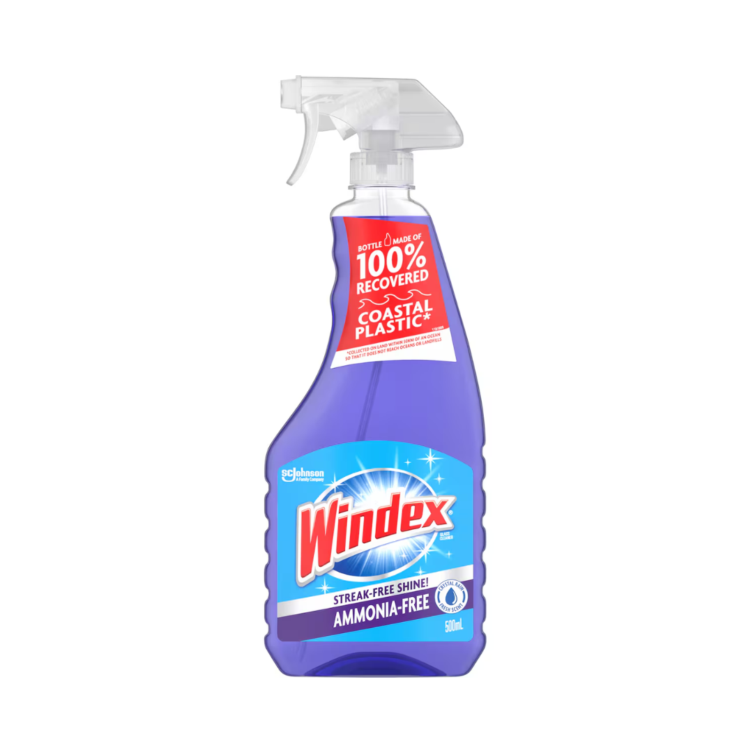 Windex Glass Cleaner Ammonia Free Crystal Rain 500ml